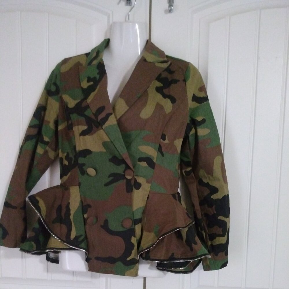 Camo print blazer Women's